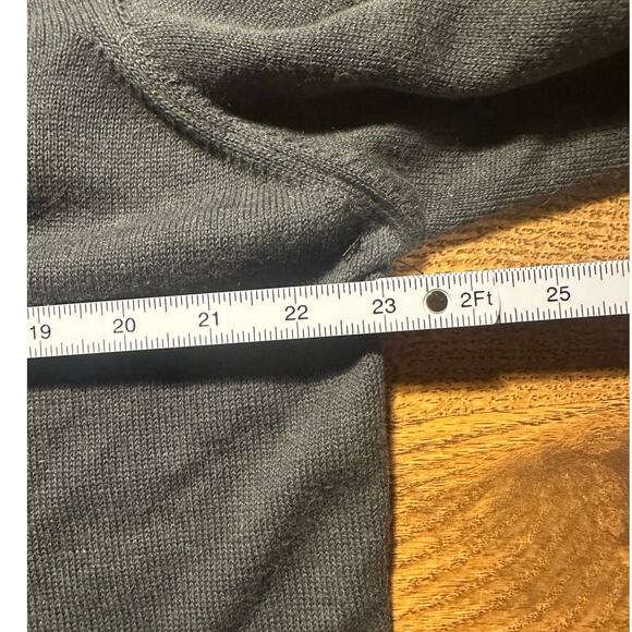 Vineyard Vine Medium Gray Brown Suede Mock Neck Elbow Patches Cotton Sweater - Picture 4 of 5